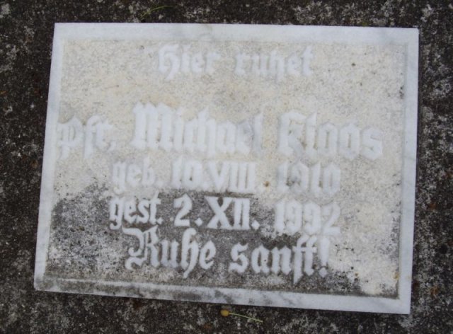 Kloos Michael 1910-1992 Grabstein